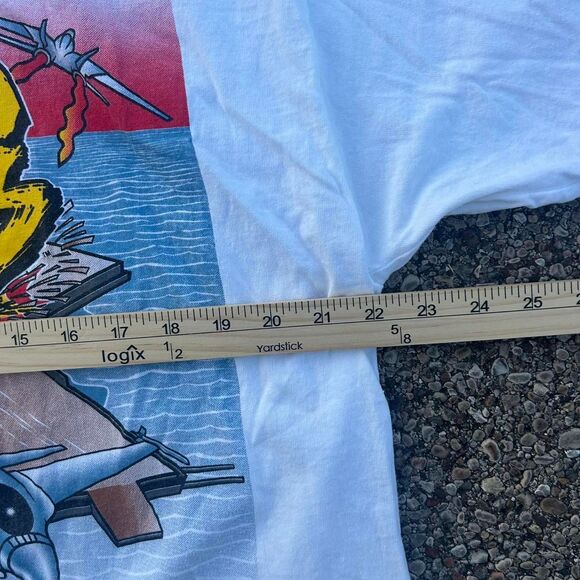 Vintage WCW Wrestling 1996 World War 3 Rocket Missile Graphic Shirt Size XL USA - Picture 6 of 8